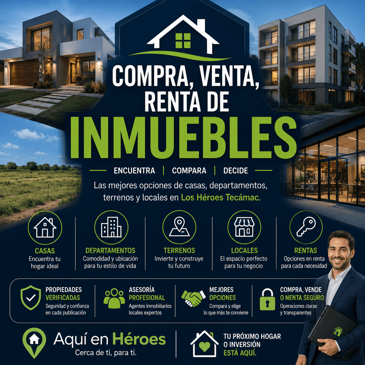 Compra, Venta, Renta de inmuebles