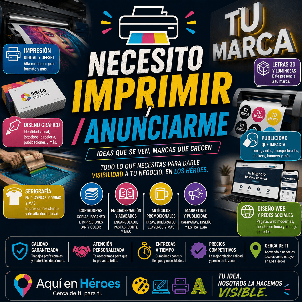 Necesito imprimir / anunciarme